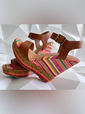 Chinese Laundry Mahalo Women’s Wedge Sandals with Multicolor Platform Size:5.5